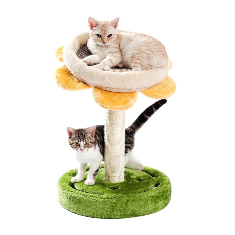 Cat Tree Scratcher Sunflower Cat Climbing Tree Scratching Post Etsy