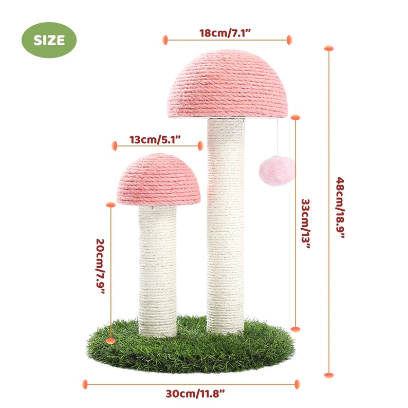 Cute Cactus Pet Cat Tree Toy With Ball Scratching Cat Toys Etsy