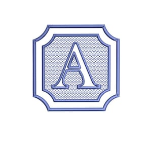 Embossed Monogram Embroidery Font – Chic Letters for Towels, Plush Fabric | Machine Embroidery, 3–7 inch Hoops