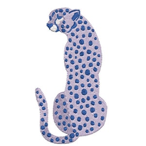 Cheetah Leopard Embroidery Design, Preppy Cheetah Machine Embroidery Files, Instant Digital Download, 4x4, 5x7, 6x10