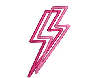 Preppy Lightning Bolt Embroidery Design, Preppy Machine Embroidery Files, Instant Digital Download, Mini, 4x4, 5x7, 6x10 inches