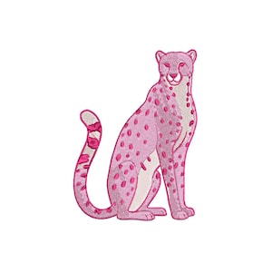 Chinoiserie Chic Cheetah Leopard, Preppy Leopard Machine Embroidery Files, Instant Digital Download, 4x4, 5x7, 6x10