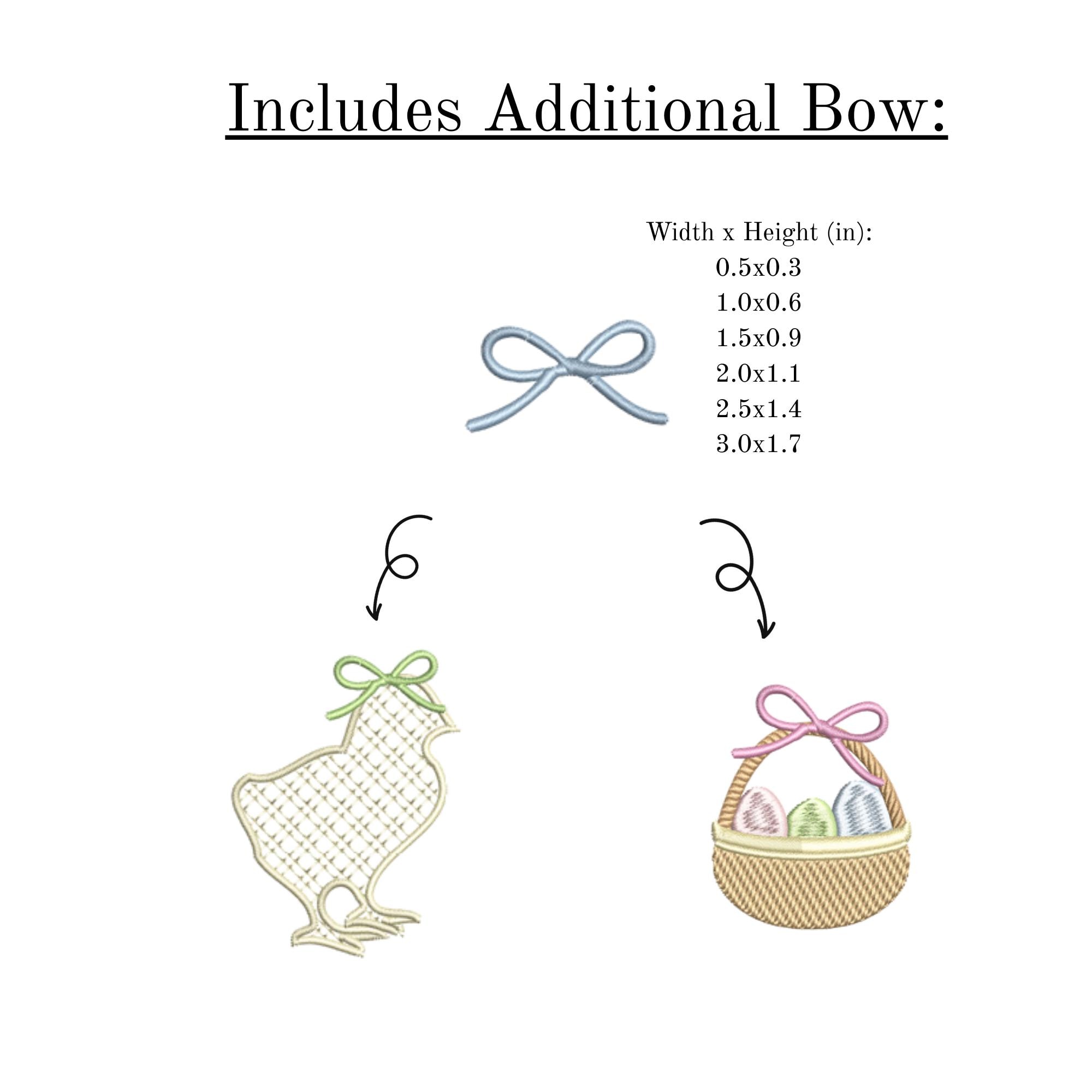 Easter Mini Embroidery Design Set of 8 – Bunny, Chick, Basket, Tulips ...