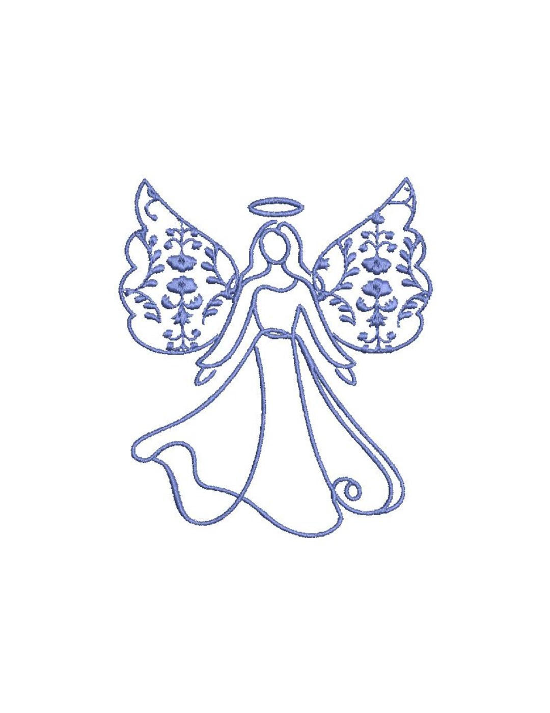 Angel Cloth Design Chinoiserie Angel Embroidery Design, Religious Machine Embroidery ...