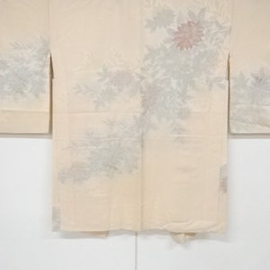 Vintage japanische Haori Jacke Seide gewebte Blumen einschließlich Himo (Krawatten)