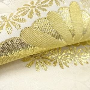 kimono japonais vintage mariage uchikake/shiromuku soie tissé fil doré motifs rhombiques