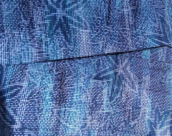 Vintage Japanese kimono tsumugi silk maple leaves