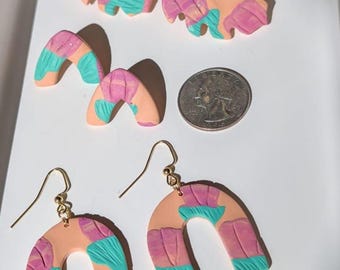 Tulip Polymer Clay Earrings: Lightweight Flower Jewelry