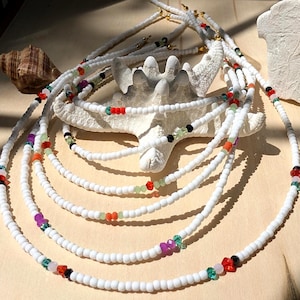 Beaded Fruit Necklace | Y2K Fruit Chain Necklace | Handmade | Choker | Boho | Minimalist | Fruit Chain | Summer Jewelry