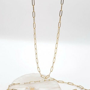 Link Chain Necklace, Gold Paperclip Necklace, Chunky Chain Necklace, Layering Gold Chain Necklace, Chain Necklace For Woman,