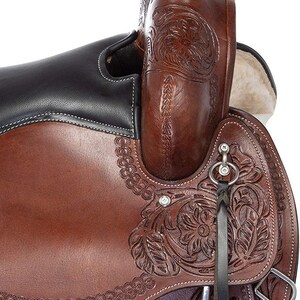 Western Pleasure Trail Hand Tooled Leather Horse Saddle With Set Free ...