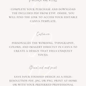 Elegant Wedding Invitation Suite Template | Canva Editable | 5x7 Invitation, Details, RSVP image 3