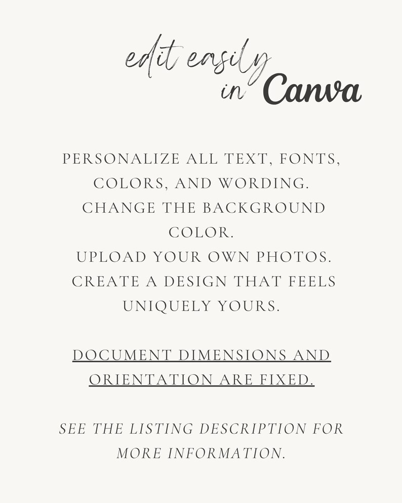 Elegant Wedding Invitation Suite Template | Canva Editable | 5x7 Invitation, Details, RSVP image 2