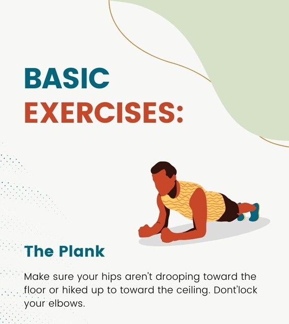 Basic Exercises Info graph Gym Health Working Out Etsy