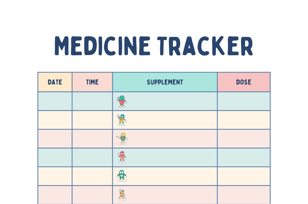 Medicine Tracker, Health, Life, Fitness, Gym - Etsy