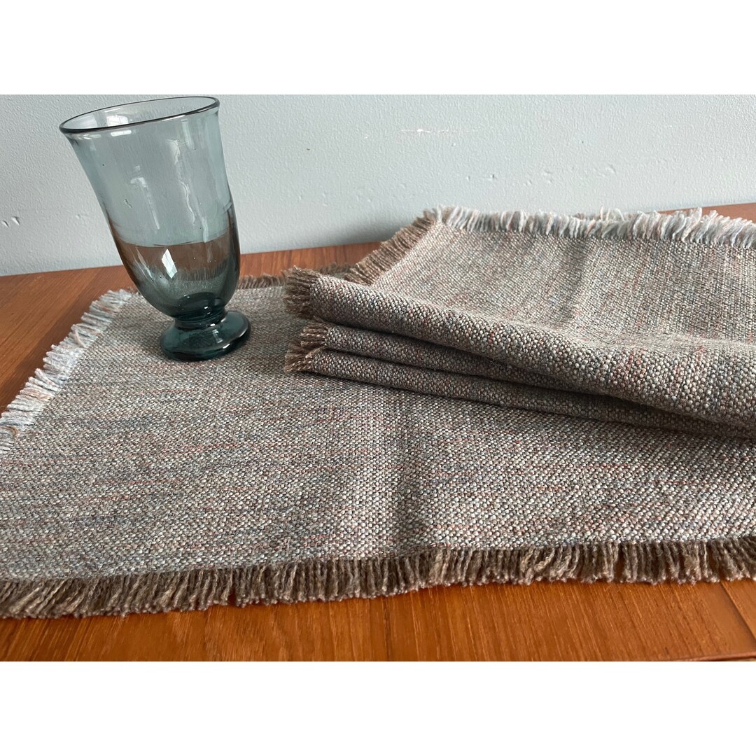 4 Woven Placemats Neutral Earthy Colours Kitchen & Etsy