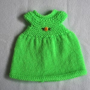 Hand Knitted Dress to fit a 14-inch Doll - 019