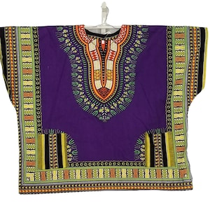 Dashiki Shirt Top for Men and Women Unisex | African Clothing for Weddings, Formals, Prom, Party | Ankara Kente Dashiki African Print Attire