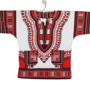 Dashiki Shirt Top for Men and Women Unisex | African Clothing for Weddings, Formals, Prom, Party | Ankara Kente Dashiki African Print Attire