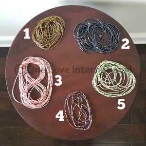 African Waist Beads, Belly Stomach Beads, Waist Beads for Weight Loss Tracking, Beaded Body Jewelry Chain, Screw On