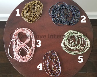 Cuentas de cintura africana, cuentas de estómago del vientre, cuentas de cintura para el seguimiento de la pérdida de peso, cadena de joyería corporal con cuentas, atornillado