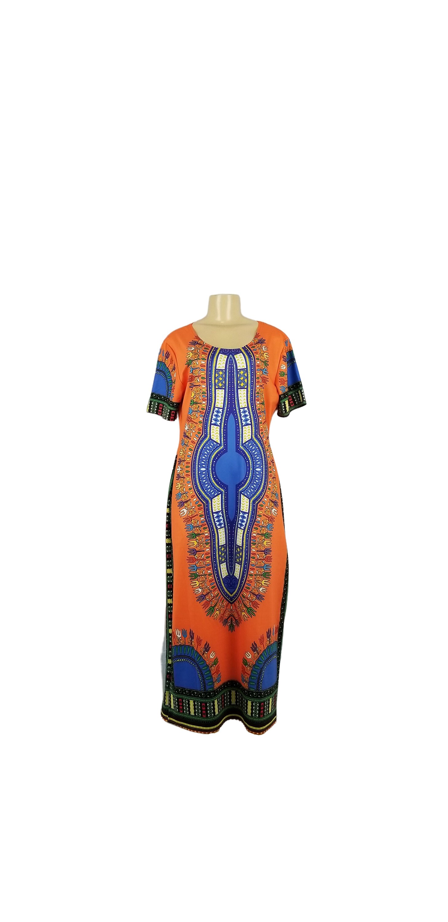 orange and blue dress amazon Star Sequin Midi Dress Orange Yellow Blue