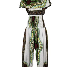 African Pants Set for Women | Ankara African Clothing for Weddings, Formals, Prom, Parties, Black History|Kente Dashiki African Print Attire