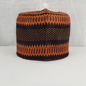 African Hats |Handmade Woven Kuffi Beanie | Kufi Skullie | for Men and Women | Kente, Dashiki, African Formal Hat