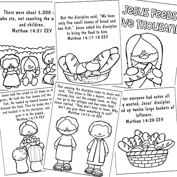 Jesus Feeding The 5000 Coloring - Il 570xN.4011235190 8aju