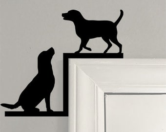 Labrador Retriever Dog Door Corner /  Dog Window Accent / Corner Accent / Door Decor / Lab