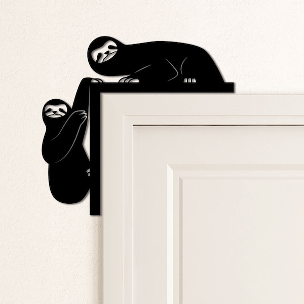 Small Sloth Door Corner / Window Accent / Corner Accent / Door Decor