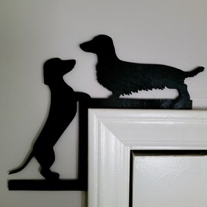 Large Long & Short Hair Wiener Dog/  Dog Window Accent / Corner Accent / Door Decor /Dachshund