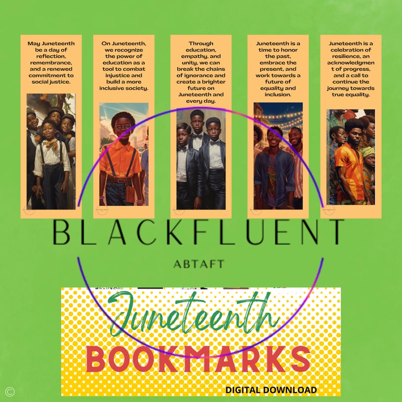 Bookmark: About Unity Juneteenth Digital Bookmarks, Digital Download, Modern Prints ...