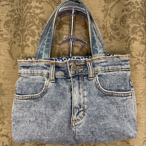 Denim Tote Bag / Upcycled