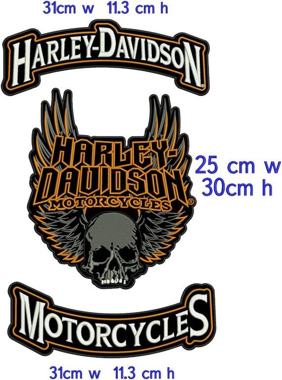 TOPPE PATCHES RICAMATE TERMOADESIVE LOGO PER GIILET GIUBBOTTO HARLEY  DAVIDSON