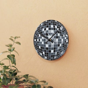 Disco Ball Acrylic Wall Clock – Funky Retro Style Durable Clock for Home Decor