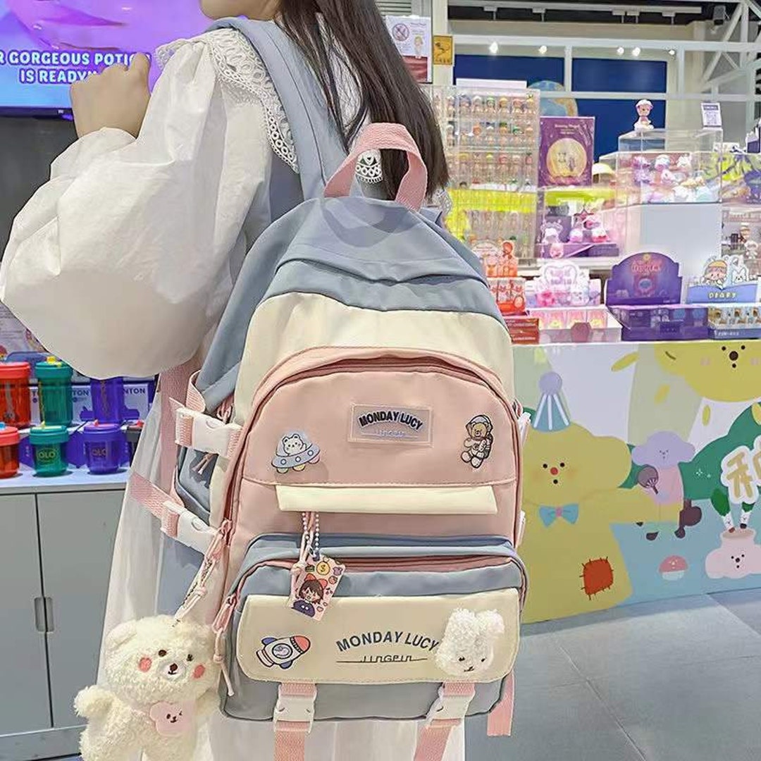 Kawaii Cute Nylon Backpack Kawaii Cute Ita Bags Cute School Etsy