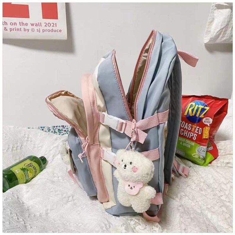 Zaino Jeeeun Per Ragazze Con Disegno Ciliegie - Kawaii, Spazioso E Leggero, Per Scuola E Viaggi