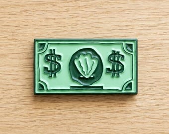 Shell Dollar Enamel Pin – Collectible Lapel Pin