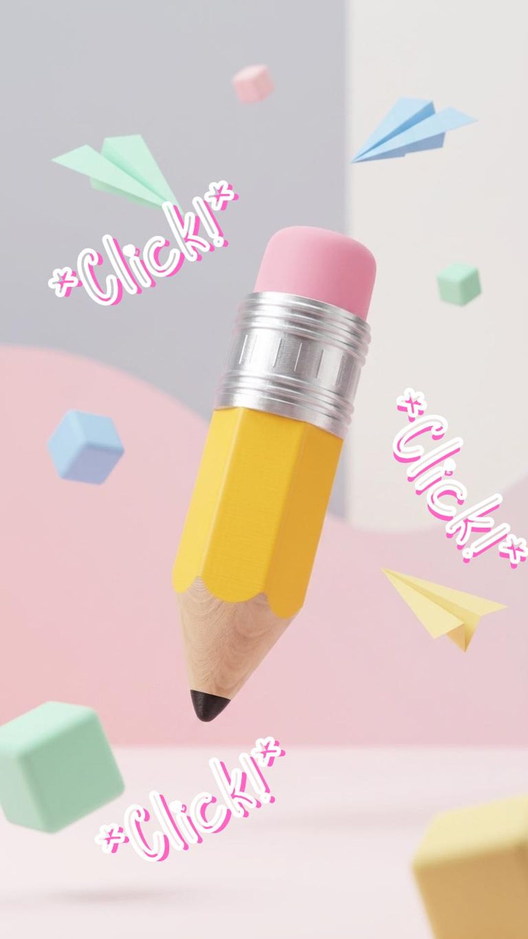 Clicky Pencil Fidget Toy 3 Pack – Eraser Clicker Sensory Desk Toy for ...