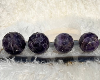 Faceted Amethyst Disco Ball Sphere