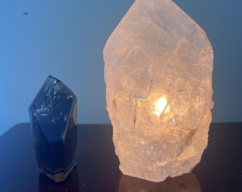 Clear Quartz Polished Point Crystal Lamp