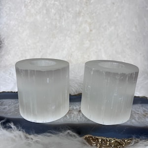 Selenite Tea-Light Candle Holder