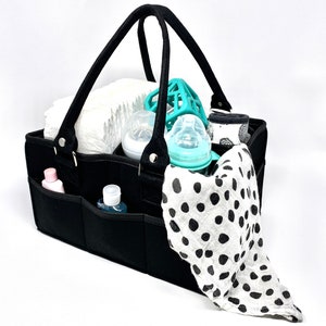 Woven Diaper Caddy with Dividers - Cloud Island™ Natural Woven