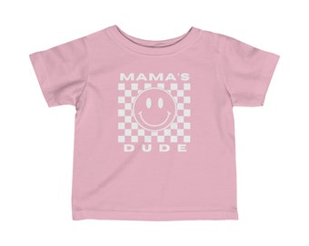 Infant MAMAs DUDE White Design Fine Jersey Tee