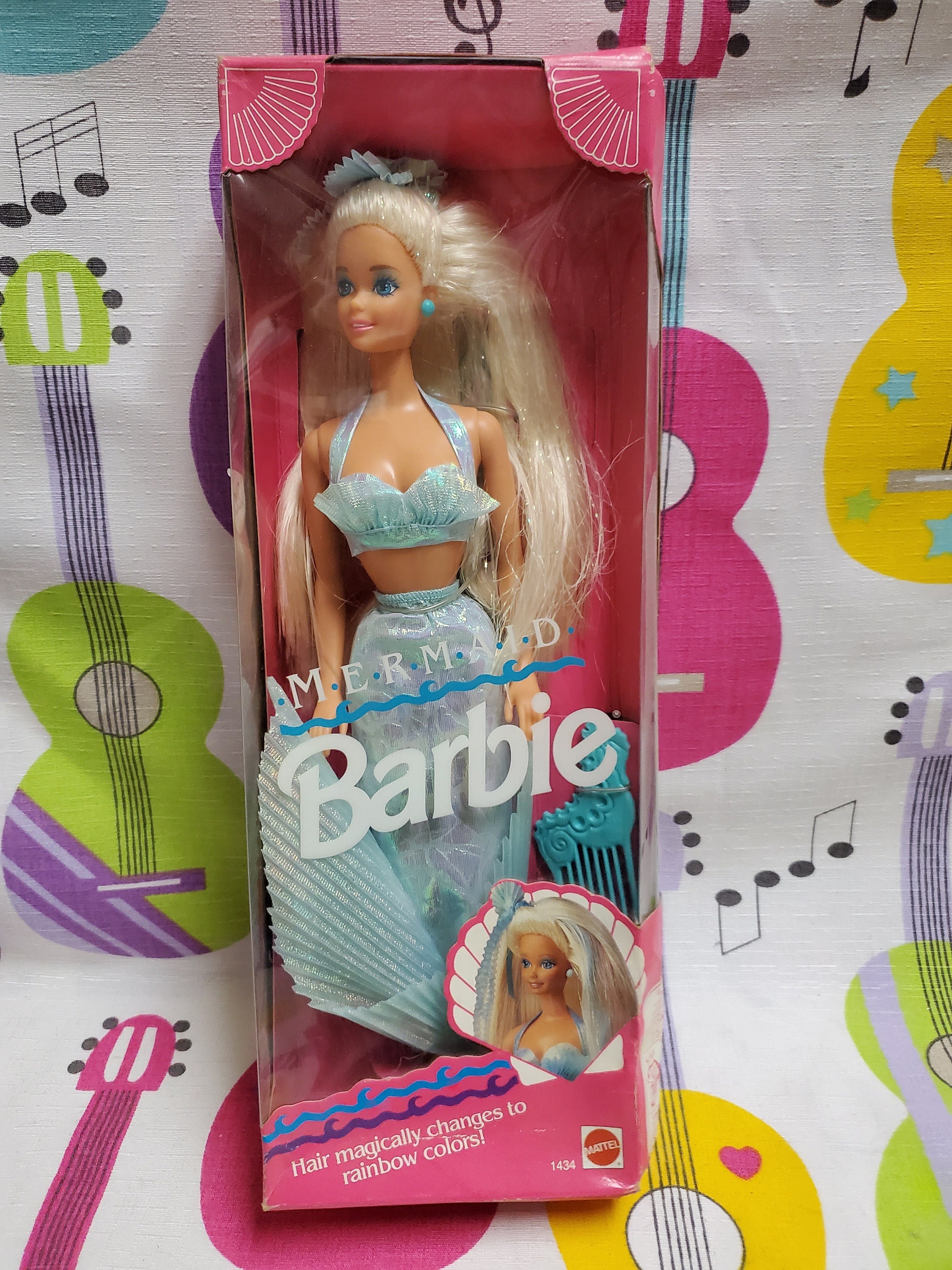 Barbie Blue Mermaid 1991 Mattel 1434 Long Color Changing Hair - Etsy Denmark Barbie Blue Mermaid 1991 Mattel 1434 Long Color Changing Hair - Etsy Denmark