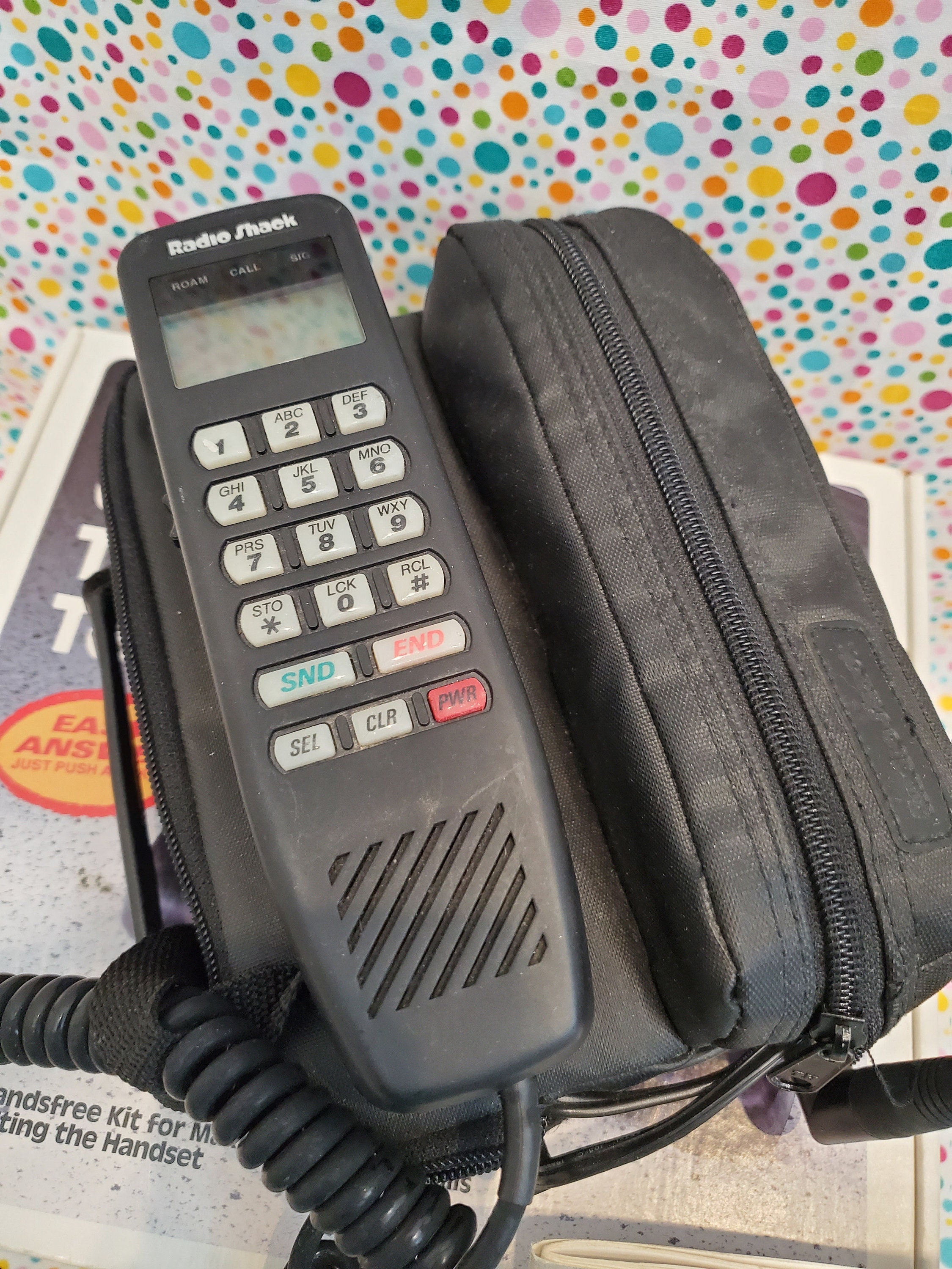 Vintage Radio Shack Cellular Car Cell Phone Transportable Telephone CT-1055  Bag Phone