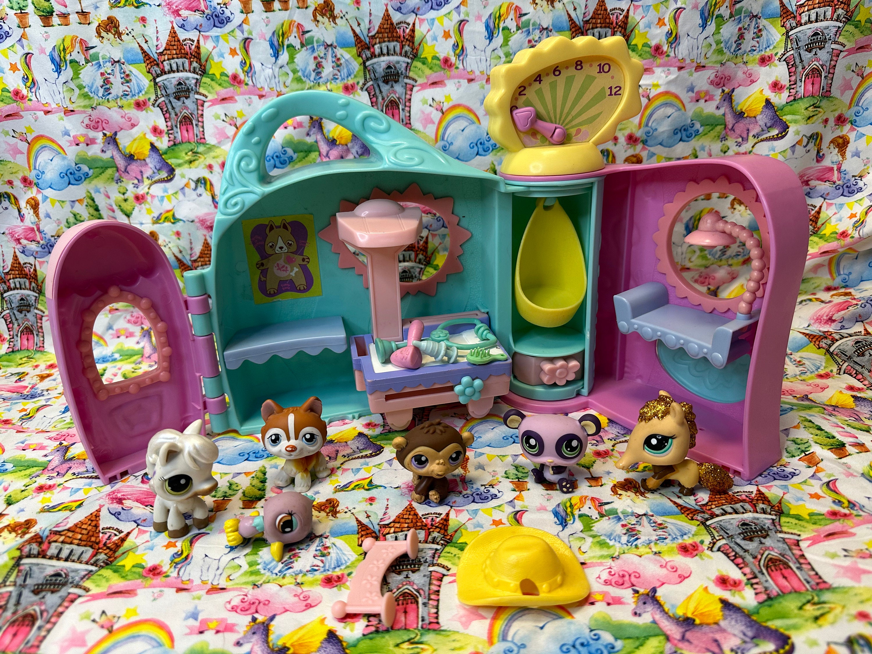 Littlest Pet Shop Vet Get Better Center With Pets Brown Husky Etsy