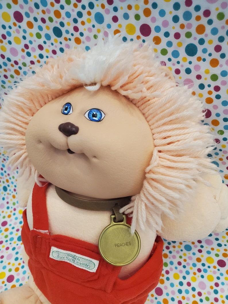 Koosas Lion Dog 1983 Cabbage Patch Kids Vintage Plush Pink Red Etsy