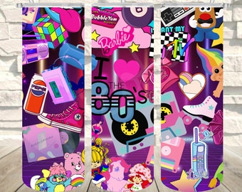 I Love the 80s Retro Vintage 80s Love 80's Fashion Sublimation Tumbler Wrap